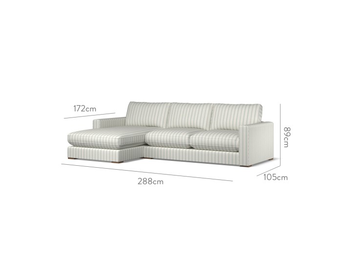 Cloud Medium Chaise LHF Fayola Mineral