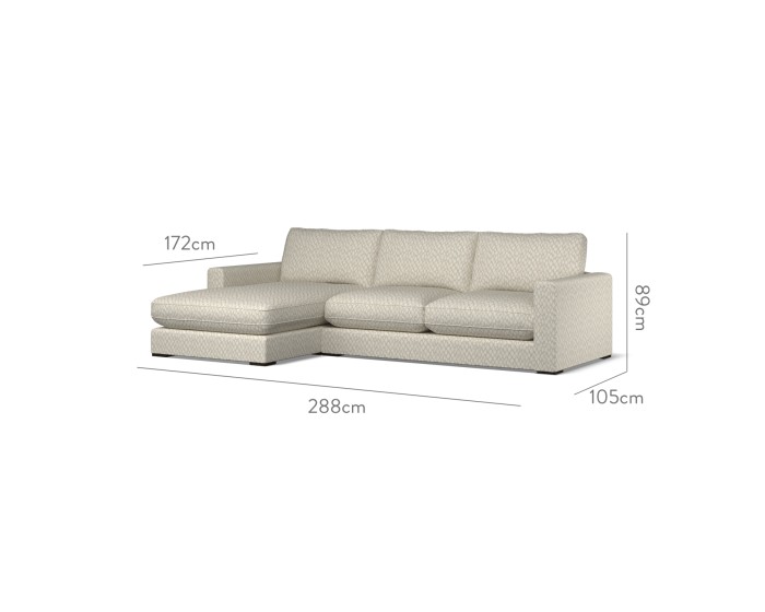 Cloud Medium Chaise LHF Nia Pebble