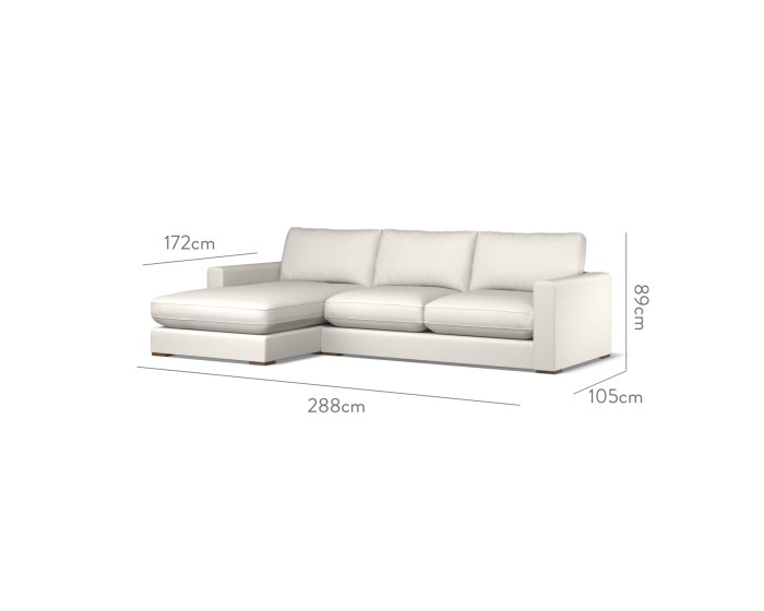 Cloud Medium Chaise LHF Zuri Parchment