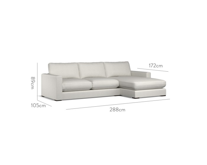 Cloud Medium Chaise RHF Jina Dove