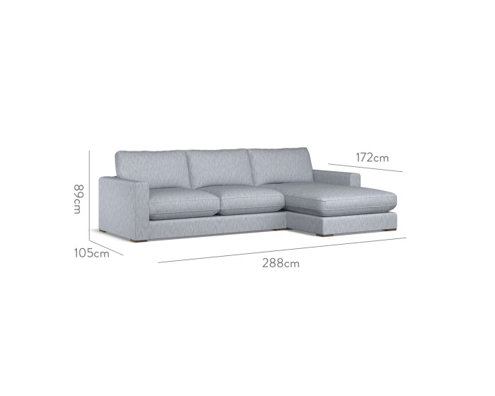 Cloud Medium Chaise RHF Kalinda Sky