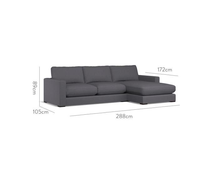 Cloud Medium Chaise RHF Viera Indigo