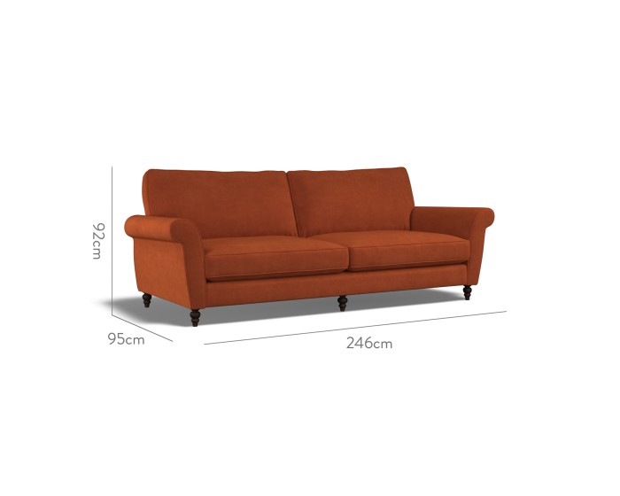 Ellery Extra Large Sofa Cosmos Cinnabar