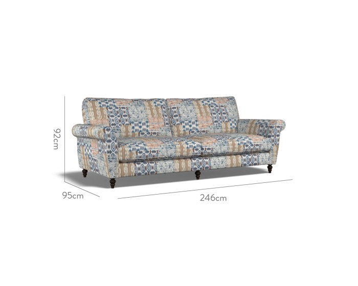 Ellery Extra Large Sofa Kantha Indigo