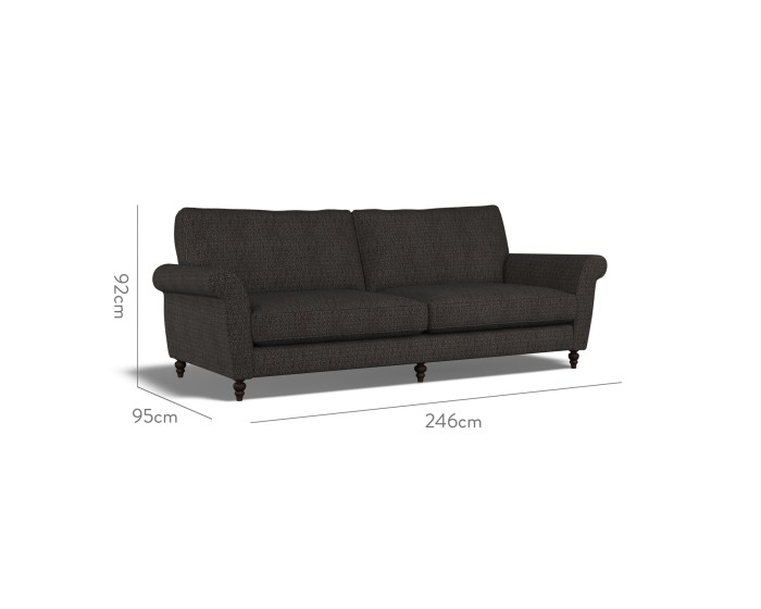 Ellery Extra Large Sofa Safara Charcoal