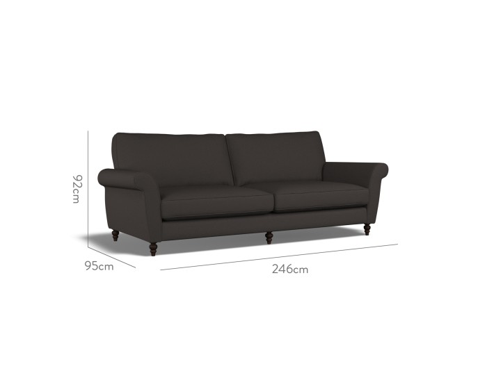 Ellery Extra Large Sofa Shani Charcoal