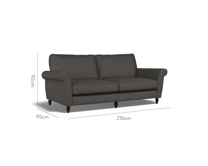 Ellery Large Sofa Amina Charcoal