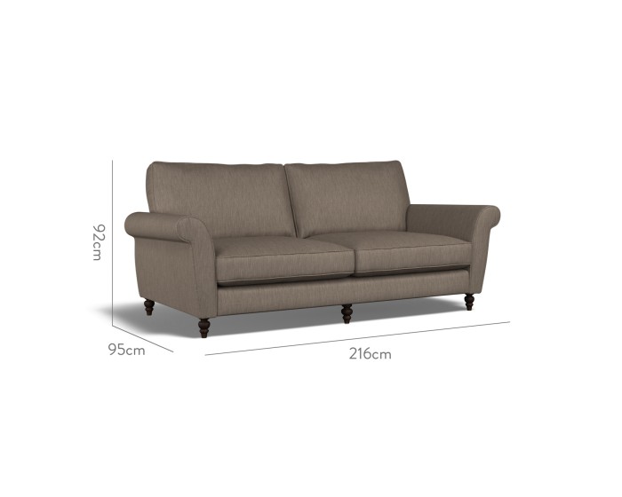 Ellery Large Sofa Amina Espresso