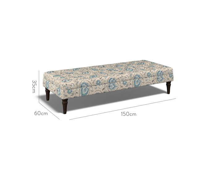 Monterey Extra Large Footstool Shimla Azure