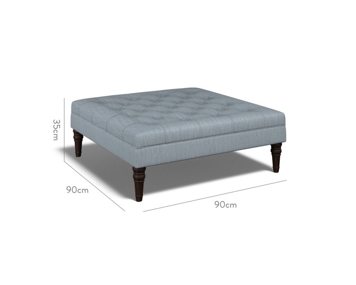 Monterey Large Footstool Amina Denim