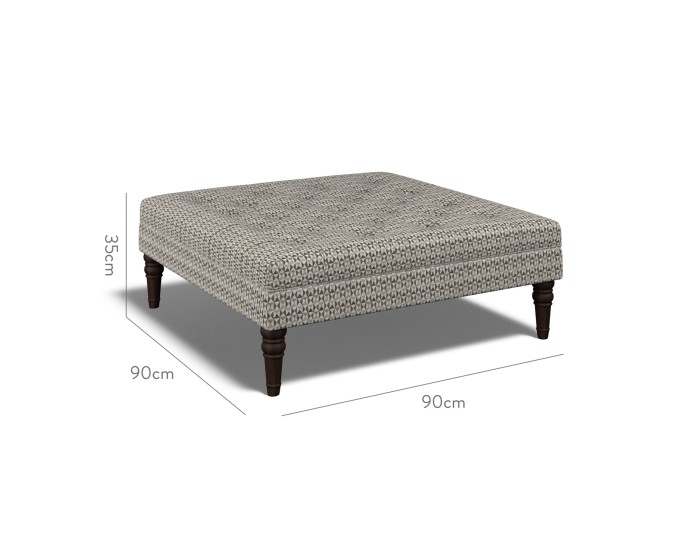 Monterey Large Footstool Nala Charcoal