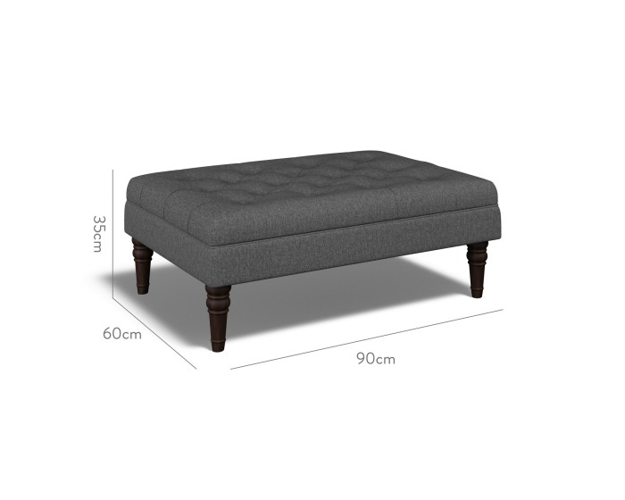 Monterey Medium Footstool Bisa Charcoal