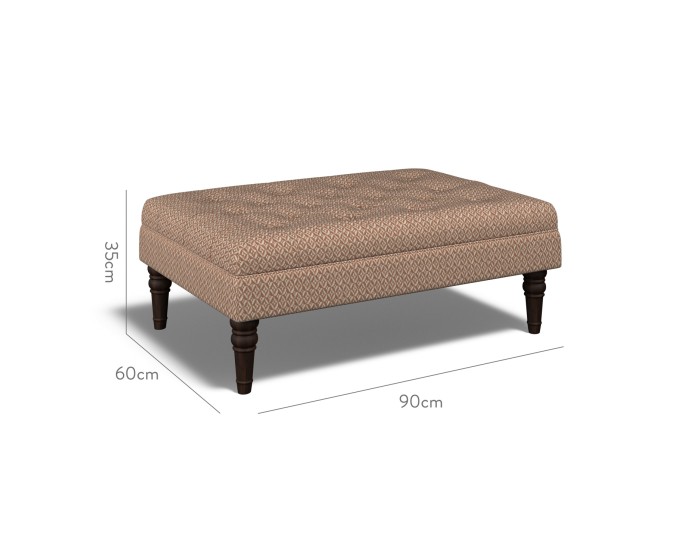 Monterey Medium Footstool Jina Cinnabar