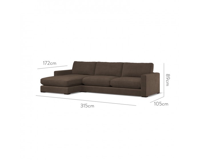 Cloud Large Chaise LHF Cosmos Espresso