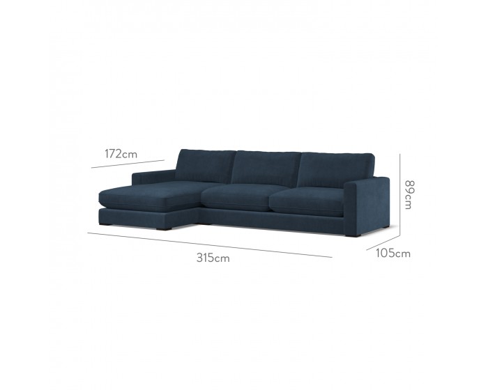 Cloud Large Chaise LHF Cosmos Indigo