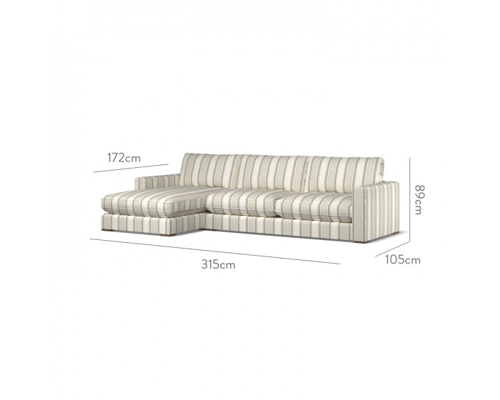 Cloud Large Chaise LHF Edo Sage