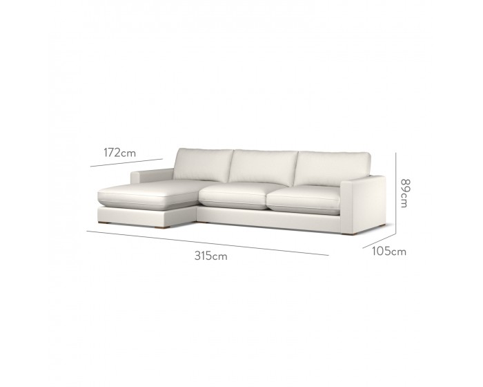 Cloud Large Chaise LHF Zuri Parchment