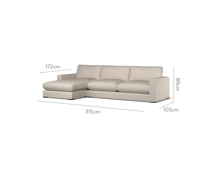 Cloud Large Chaise LHF Zuri Stone