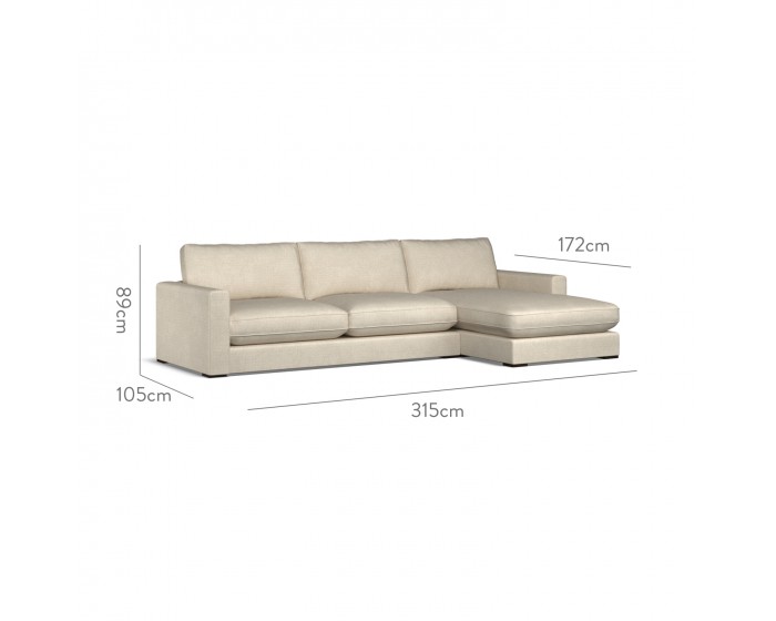 Cloud Large Chaise RHF Safara Stone