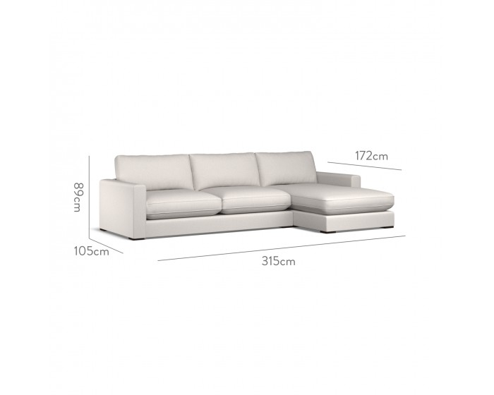 Cloud Large Chaise RHF Zuri Ash