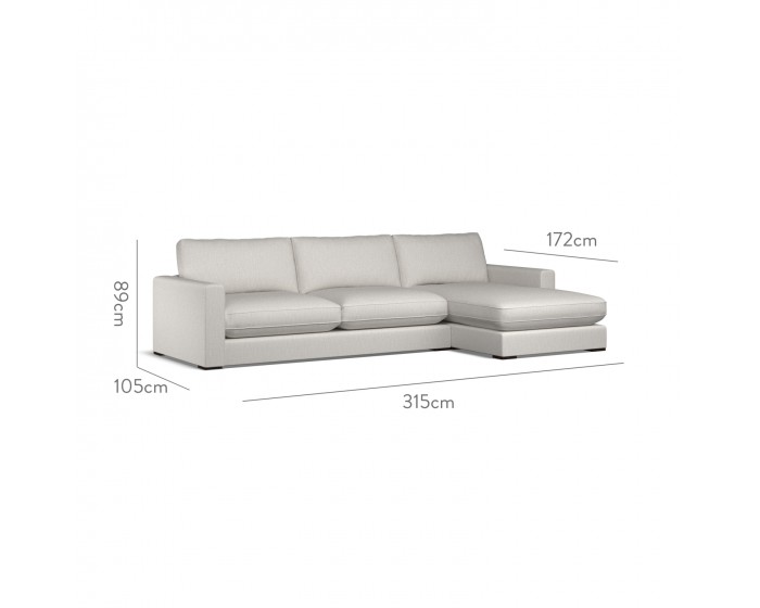 Cloud Large Chaise RHF Zuri Flint