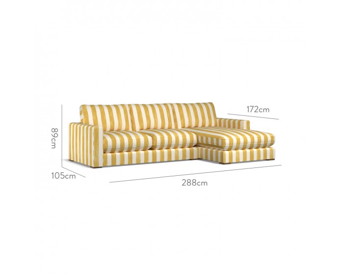 Cloud Medium Chaise RHF Tassa Grande Gold