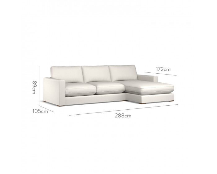 Cloud Medium Chaise RHF Zuri Parchment