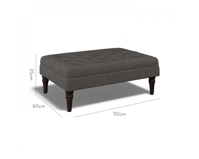 Monterey Medium Footstool Zuri Graphite