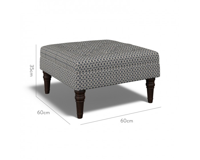 Monterey Small Footstool Sabra Indigo