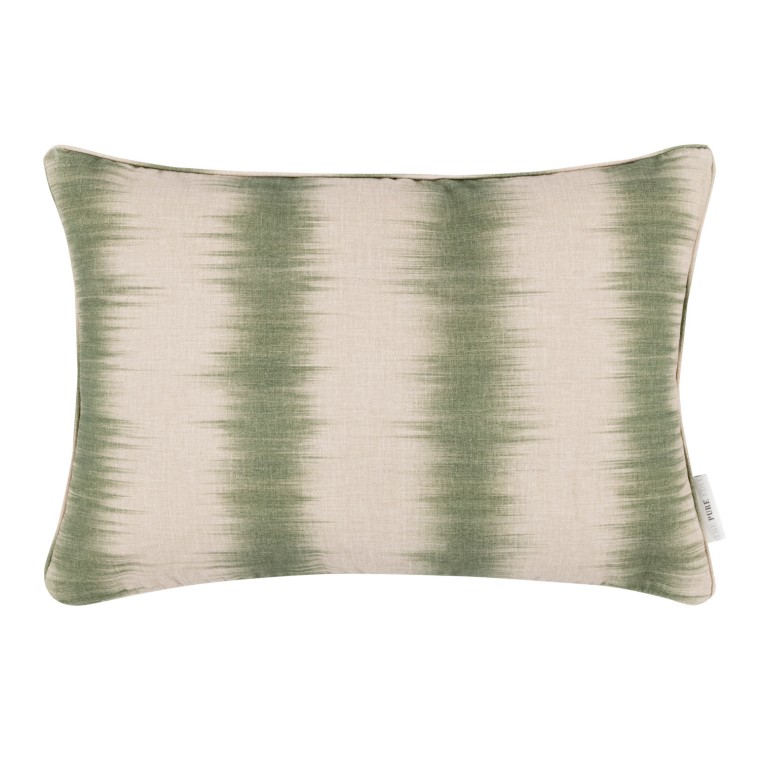 cushion aarna olive self piped edge main