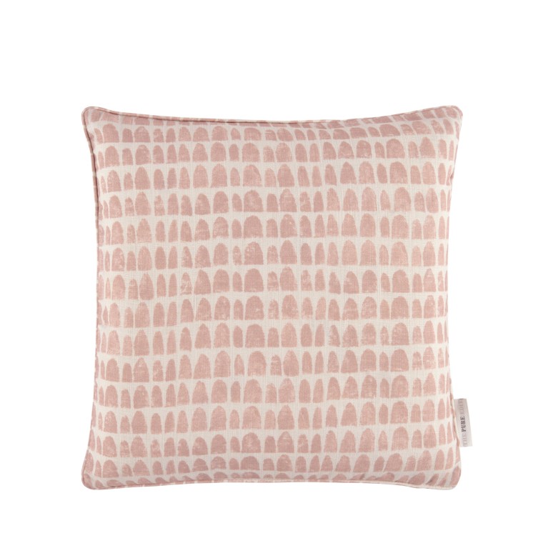 Babouches Rose Printed Cotton Cushion 43cm x 43cm