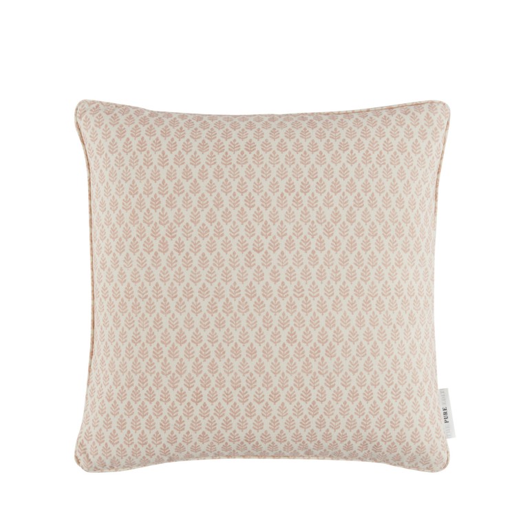 Folia Rose Printed Cotton Cushion 43cm x 43cm