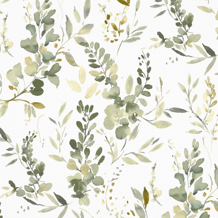 Harumi Eucalyptus Printed Cotton Fabric