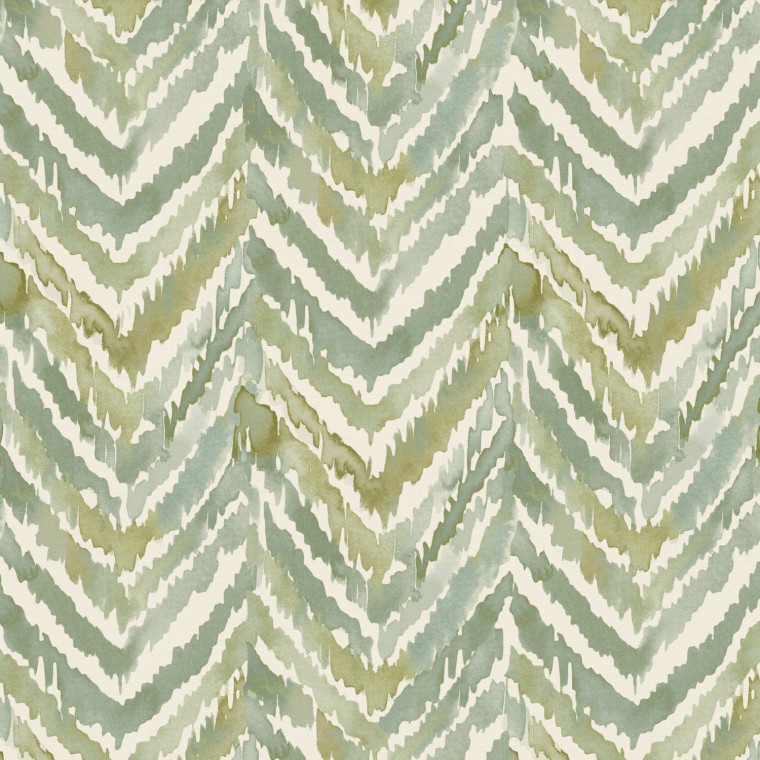 Kelim Celadon Printed Cotton Fabric