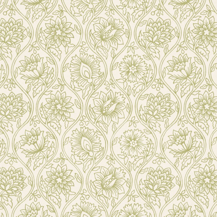 Lotus Moss Printed Cotton Fabric