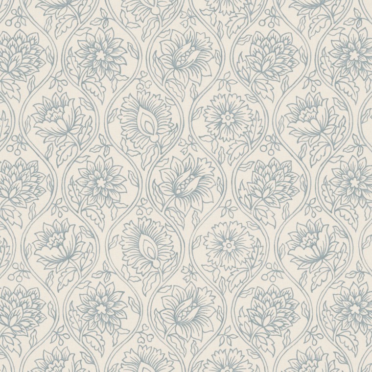 Lotus Sky Printed Cotton Fabric