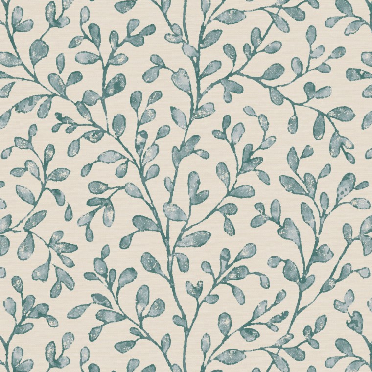 Taree Teal Printed Cotton Fabric