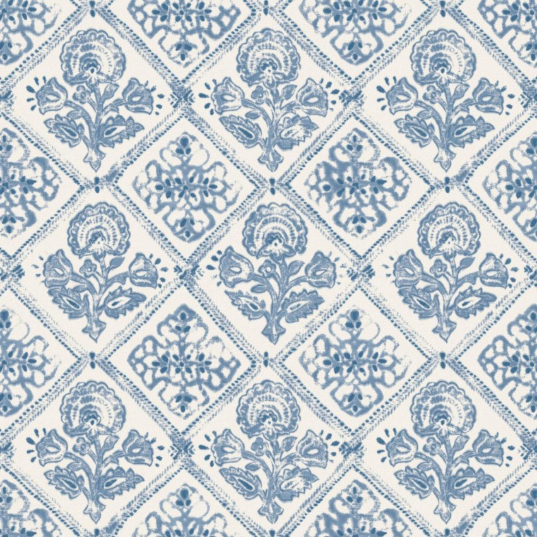 Fabric Watika Delft Print Flat