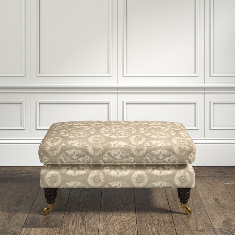 furniture bliss footstool nubra linen print lifestyle