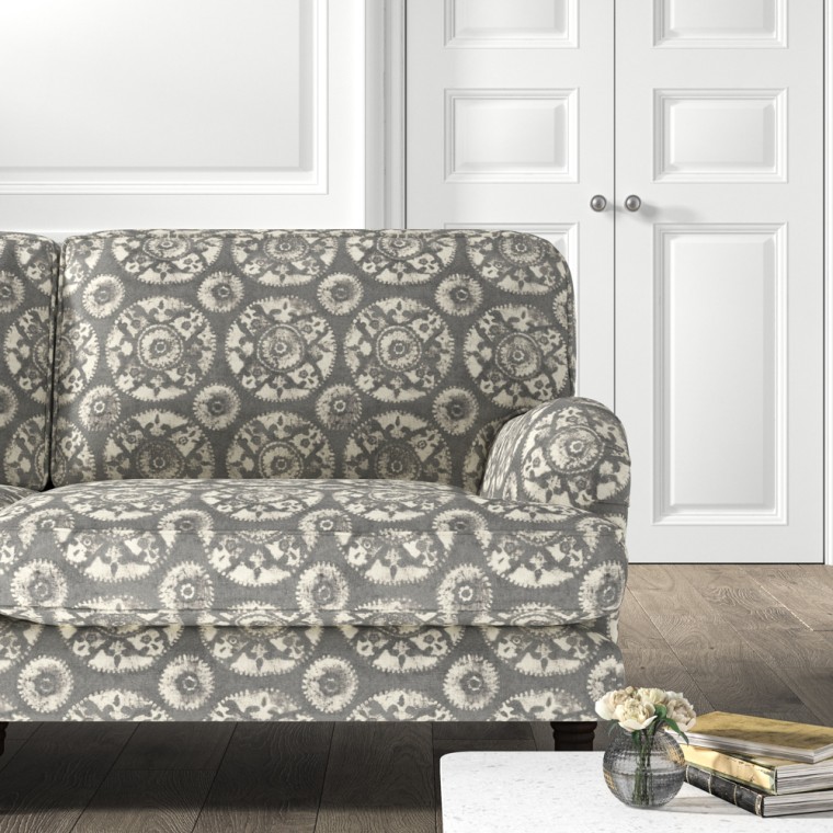 furniture bliss medium sofa nubra graphite print lifestyle