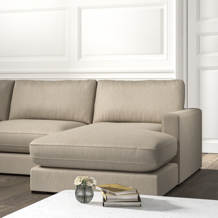 Cloud Chaise Sofa Amina Taupe