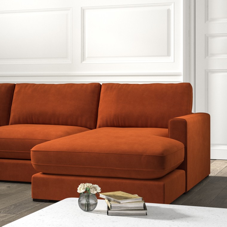 Cloud Chaise Sofa Cosmos Cinnabar