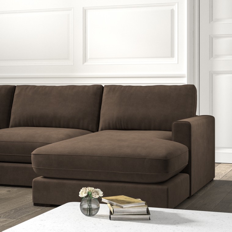 Cloud Chaise Sofa Cosmos Espresso