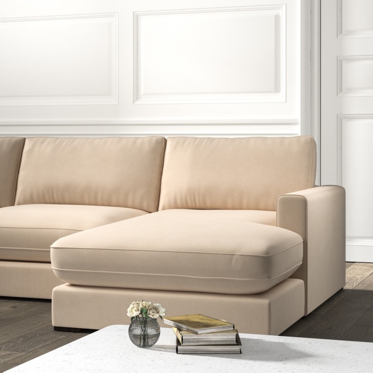 Cloud Chaise Sofa Cosmos Linen