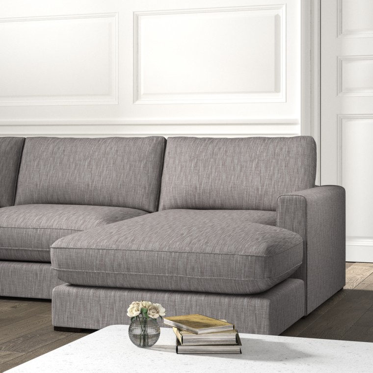 Cloud Chaise Sofa Kalinda Taupe