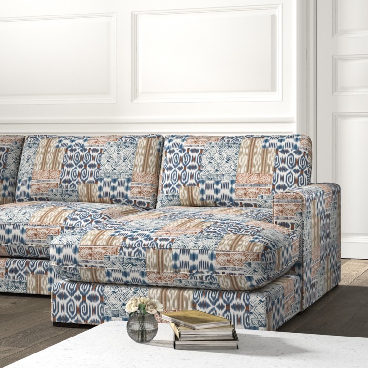 Cloud Chaise Sofa Kantha Indigo