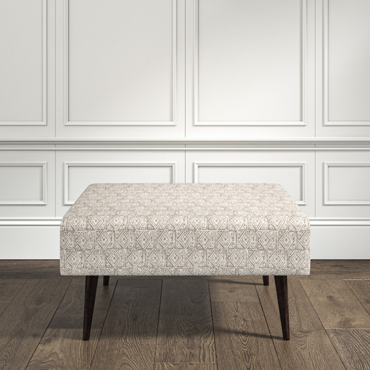 furniture ombu footstool ellora taupe print lifestyle