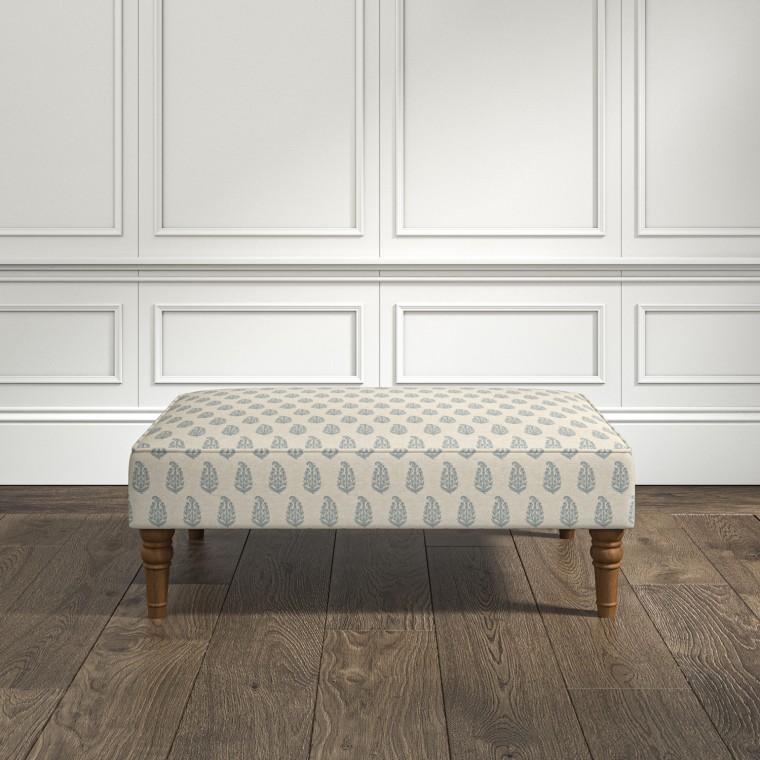 furniture savannah medium footstool indira chambray print lifestyle