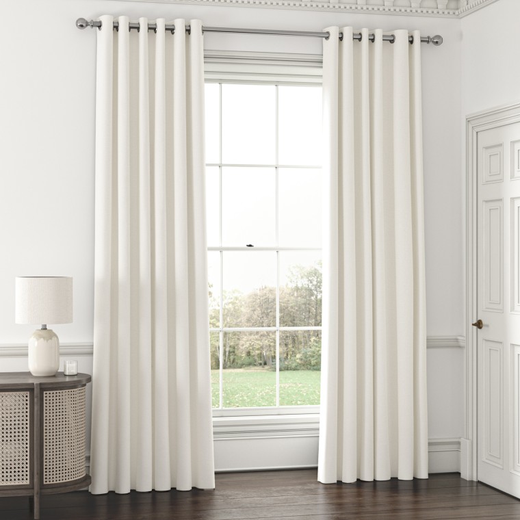 ready made curtain flanders alabaster plain eyelet lined main