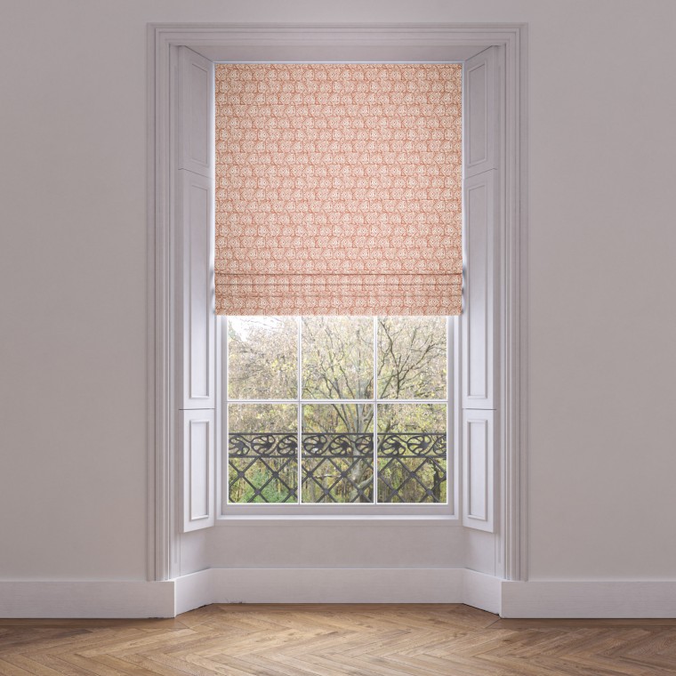 roman blind ellora cinnamon print lifestyle 1